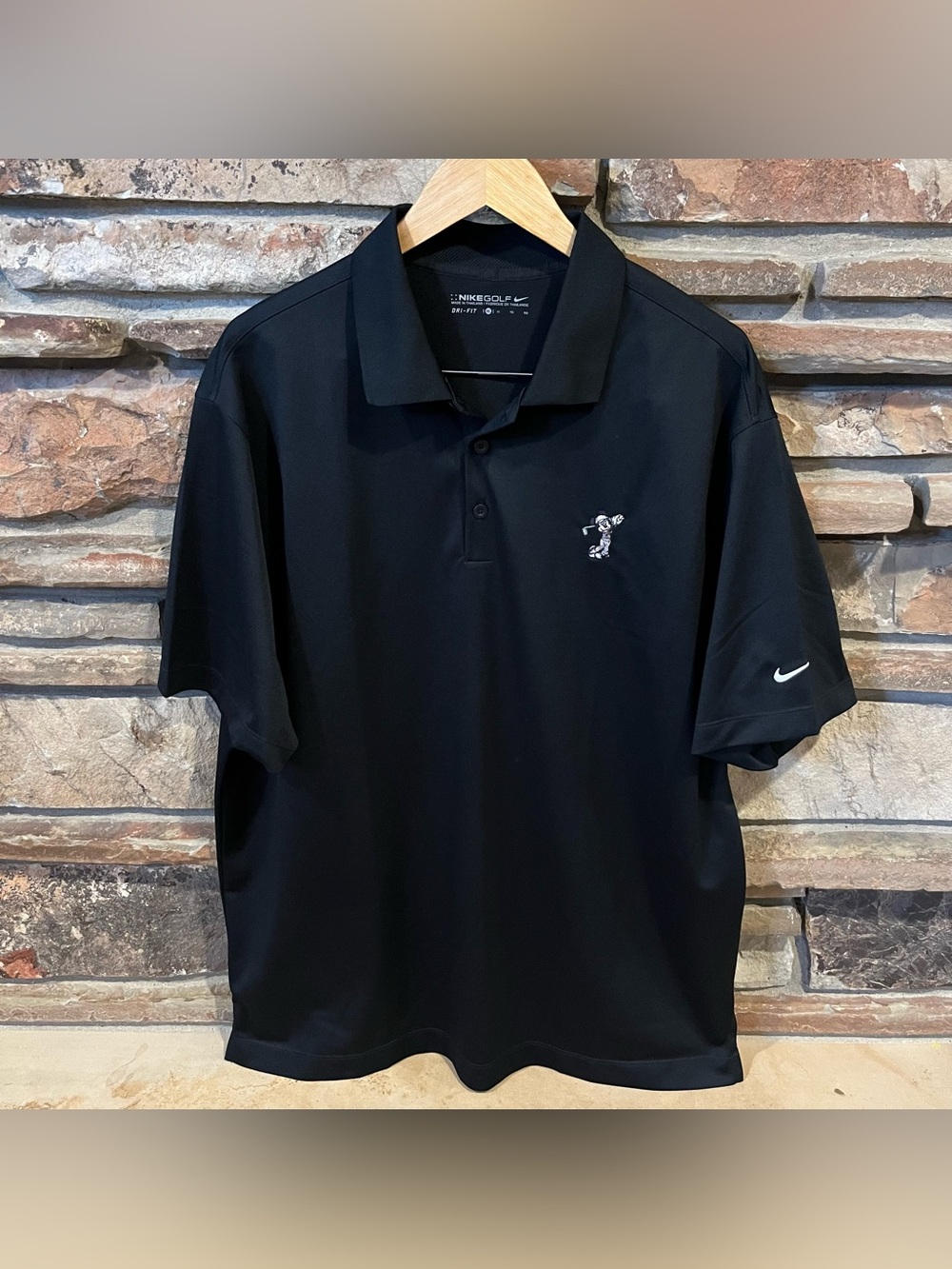 Nike Golf Walt Disney World Mickey Mouse Black Dri-Fit Polo Shirt